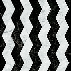 Керамогранит 41zero42 DANDY Ribbon Black_White 18,6х18,6см