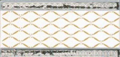 Бордюр Ape NOBLESSE Almera Ceramica Cenefa Delis Blanco Silver 10х20см
