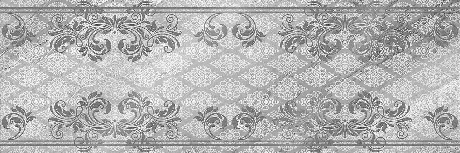 Керамическая плитка  Eurotile Ceramica ECLIPSE GREY  Decor Gray 29,5х89,5см