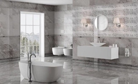 Бордюр  Eurotile Ceramica ECLIPSE GREY  Pencil Gray  4х89,5см