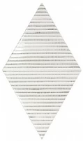 Декор керамическая плитка  Equipe RHOMBUS Bambu B&W 15,2x26,3см