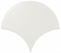 21977 Керамическая плитка EQUIPE SCALE White Matt Fan 10,6x12см
