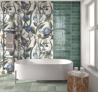 Керамогранит Mainzu MURALES Decor Mural Blu Leaves 20х20см