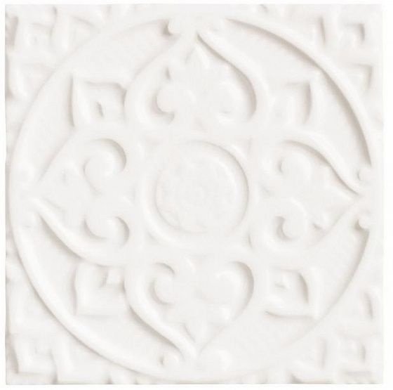 Керамическая плитка Adex EARTH Relieve Mandala Energy Navajo White 15х15см