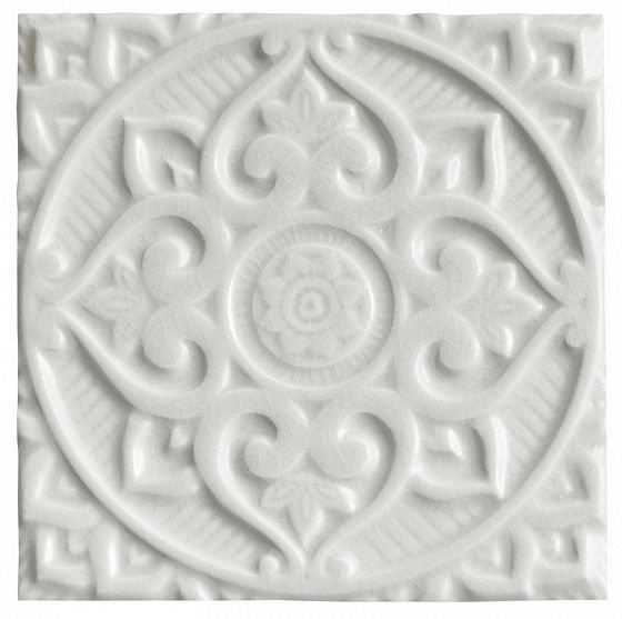 Керамическая плитка Adex EARTH Relieve Mandala Energy Gray 15х15см
