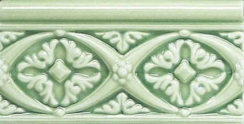 Бордюр Adex MODERNISTA Relieve Bizantino C/C Verde Claro 7,5х15см