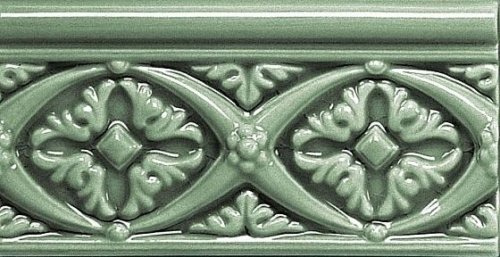Бордюр Adex MODERNISTA Relieve Bizantino C/C Verde Oscuro 7,5х15см