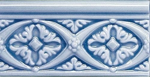 Бордюр Adex MODERNISTA Relieve Bizantino C/C Azul Oscuro 7,5х15см