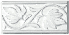 Бордюр Adex NATURE Relieve Hojas Snow 7,5х15см