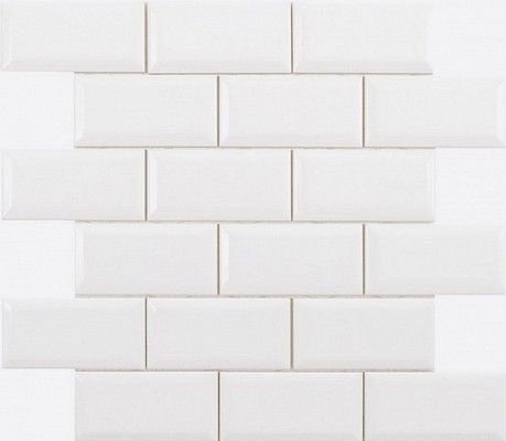 Керамическая мозаика  Adex NERI Biselado PB Blanco Z (5х10) Enmallado 30,5х30,9см