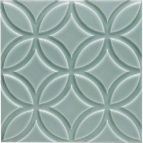 Керамическая плитка Adex NERI Relieve Botanical Sea Green 15х15см