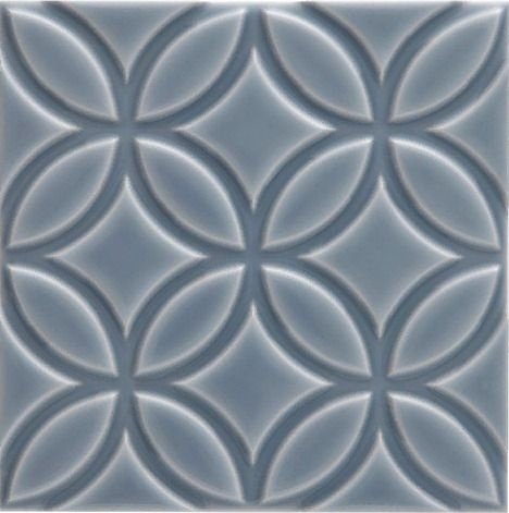 Керамическая плитка Adex NERI Relieve Botanical Storm Blue 15х15см