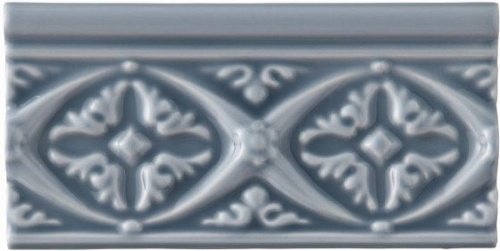Бордюр Adex NERI Relieve Bizantino Storm Blue 7,5х15см