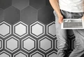 Керамогранит Adex PAVIMENTO Hexagono Deco Bone 20х23см