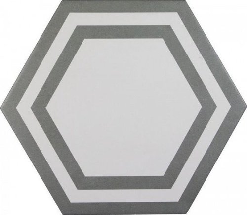 Керамогранит Adex PAVIMENTO Hexagono Deco Dark Gray 20х23см