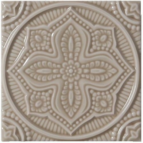 Керамическая плитка Adex STUDIO Relieve Mandala Planet Silver Sands 14,8х14,8см