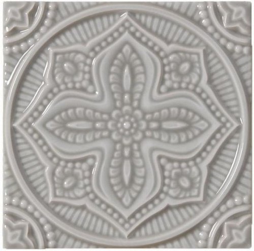 Керамическая плитка Adex STUDIO Relieve Mandala Planet Graystone 14,8х14,8см