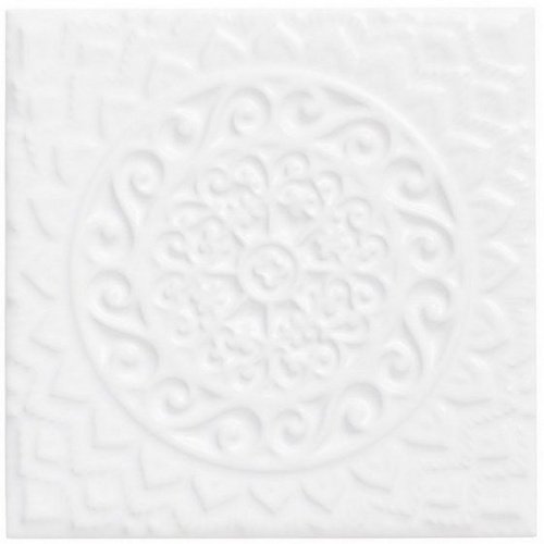 Керамическая плитка Adex STUDIO Relieve Mandala Universe Snow Cap 14,8х14,8см
