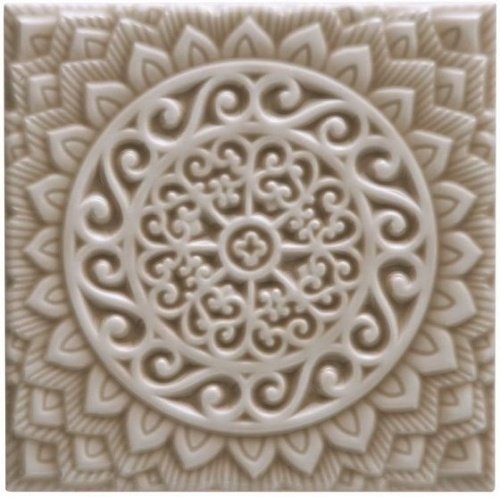 Керамическая плитка Adex STUDIO Relieve Mandala Universe Silver Sands 14,8х14,8см