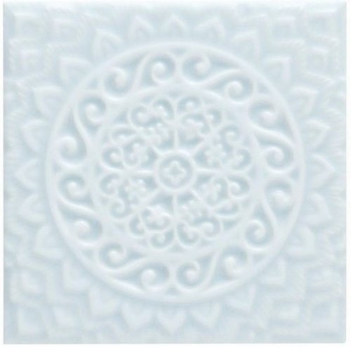 Керамическая плитка Adex STUDIO Relieve Mandala Universe Ice Blue 14,8х14,8см