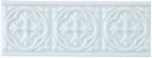 Бордюр Adex STUDIO Relieve Palm Beach Ice Blue 7,5х19,8см