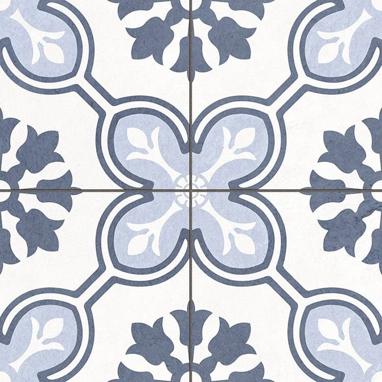 Керамогранит ETILI Seramik Chateau Blue Pre-cut 45х45см