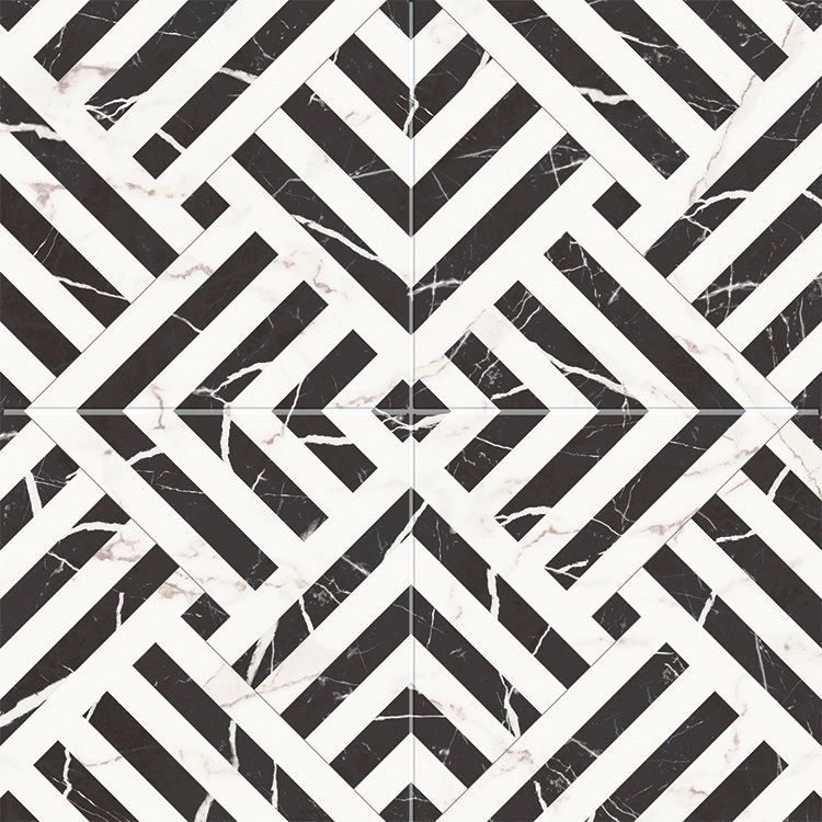 Керамогранит ETILI Seramik Apollon Charcoal Black Pre-cut 45х45см