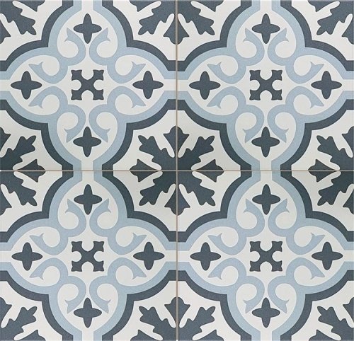 Керамогранит ETILI Seramik Venice Sky Blue Black Pre-cut 45х45см
