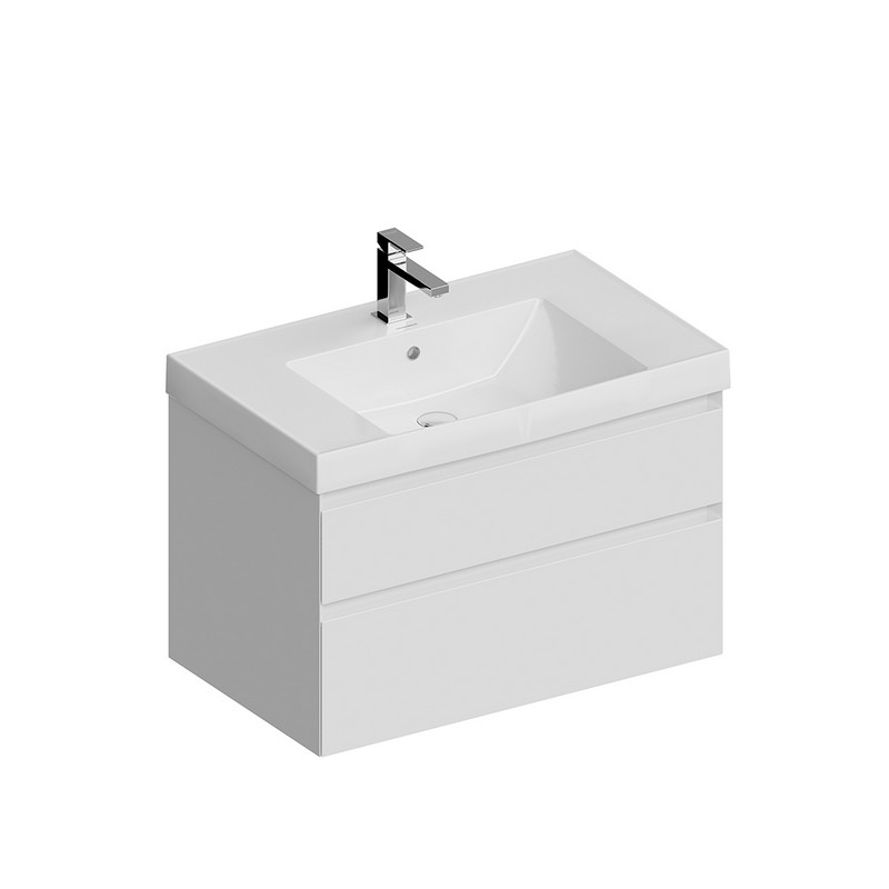 Тумба подвесная Керама Марацци CUBO CUB.80.2/WHT.M белая матовая 77,8х47см