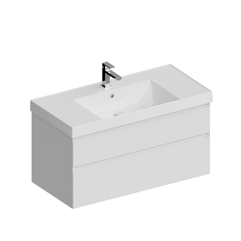 Тумба подвесная Керама Марацци CUBO CUB.100.2/WHT.M белая матовая 97,8х47см