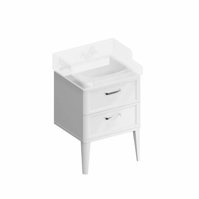 Тумба напольная Керама Марацци POMPEI PO.M.60.2/WHT белая глянцевая 56х48см