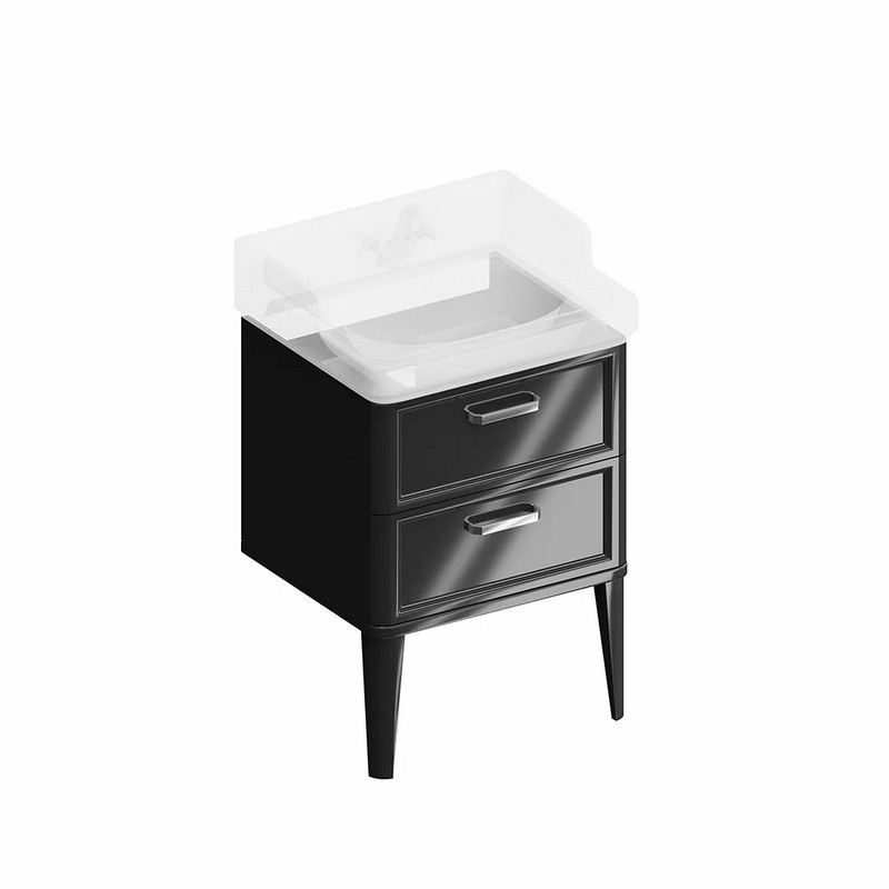 Тумба напольная Керама Марацци POMPEI PO.M.60.2/BLK черная глянцевая 56х48см
