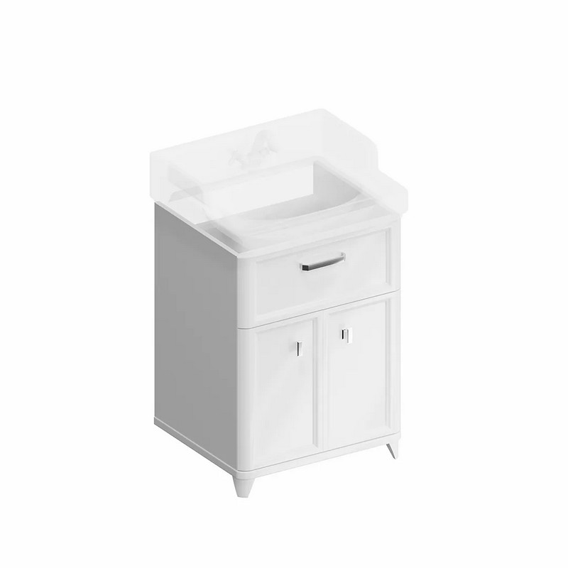 Тумба напольная Керама Марацци POMPEI PO.M.60.1/WHT белая глянцевая 56х48см