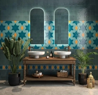 Керамическая плитка Kerama Marazzi РИАД KMD2SRB011BN бирюзовый тёмный глянцевый 7,8x13,5см