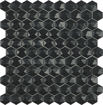 Стеклянная мозаика Vidrepur HEXAGON Nordic 903 D на сетке 30,7х31,7см