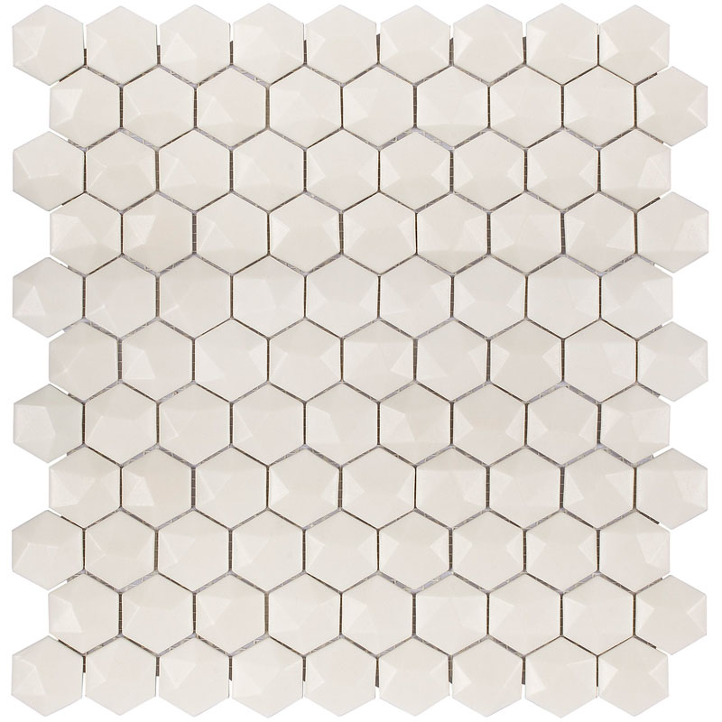 Стеклянная мозаика Vidrepur HEXAGON MATT 904D HONEY на сетке 30,7х31,7см
