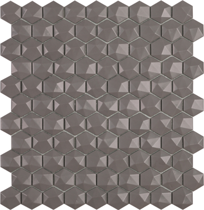 Стеклянная мозаика Vidrepur HEXAGON Nordic 926 D на сетке 30,7х31,7см