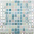 Стеклянная мозаика Vidrepur SHELL MIX GREEN 553 554 на сетке 31,7х31,7см