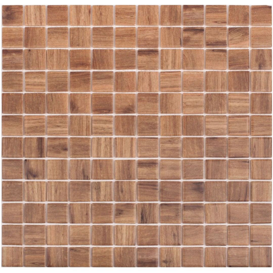 Стеклянная мозаика Vidrepur WOOD 4201 на сетке 31,7х31,7см