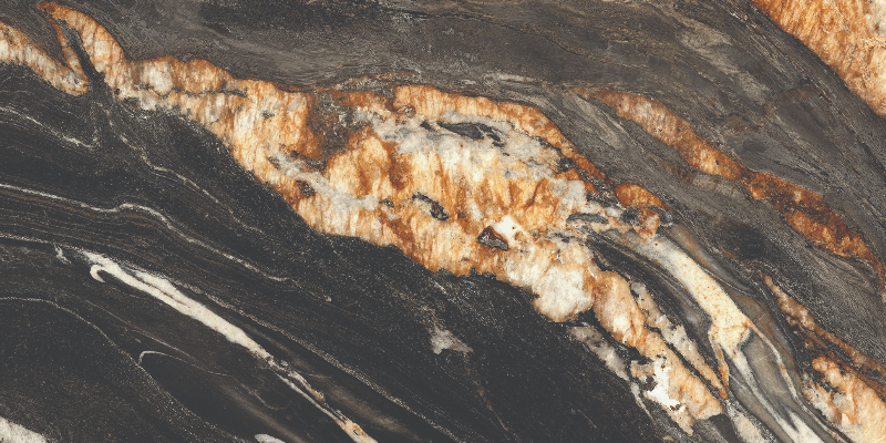 Керамогранит матовый  Ceramic Skin MARBLE Oro Noir 160х320см (толщина 6мм)