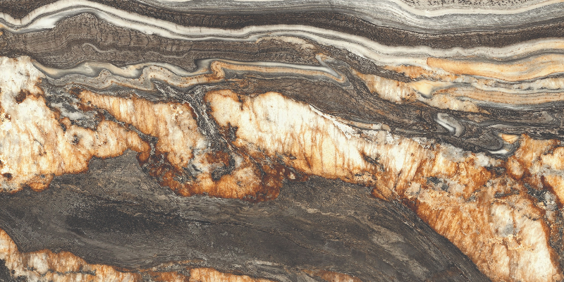 Керамогранит полированный Ceramic Skin MARBLE Oro Noir 120х280см (толщина 6мм)
