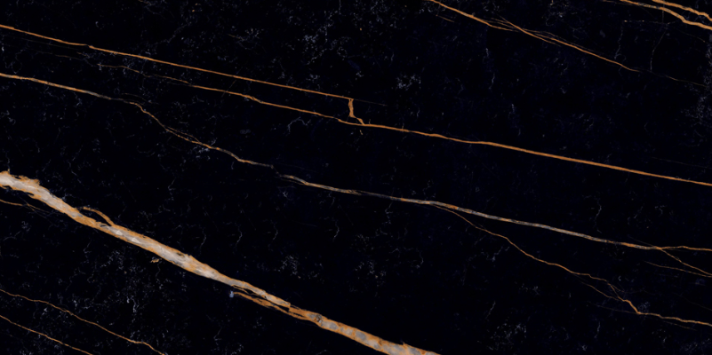 Керамогранит полированный Ceramic Skin DESIGN Black Gold 120х280см (толщина 6мм)