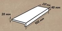 Ступень рядовая лофт Albottega БЕТОН Bottega Concrete Taupe 330х900х20мм