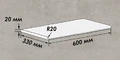 Ступень рядовая завальцованная Albottega БЕТОН Bottega Concrete Light Grey 330х600х20мм