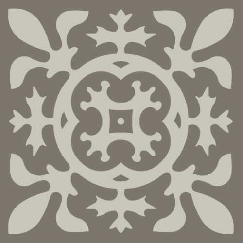 Метлахская узорная плитка ENC02 (Charcoal Antracite, Pearl Grey) 10х10 см Winckelmans