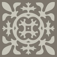 Метлахская узорная плитка ENC02 (Charcoal Antracite, Pearl Grey) 10х10 см Winckelmans