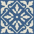 Метлахская узорная плитка ENC10 (Blue Moon, White Bau) 10х10 см Winckelmans