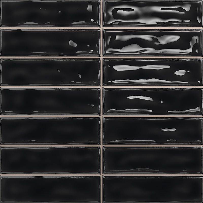 Керамическая плитка  Absolut Keramika STICKS Black Brillo 20х20см