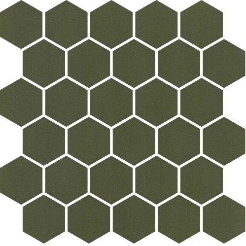 Метлахская мозаика на сетке hex.5 F1 Green Australian VEA 28,1х29,5см (чип 5,2х6см)