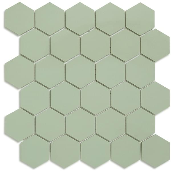 Метлахская мозаика на сетке hex.5 F1 Pistache Pis 28,1х29,5см (чип 5,2х6см)